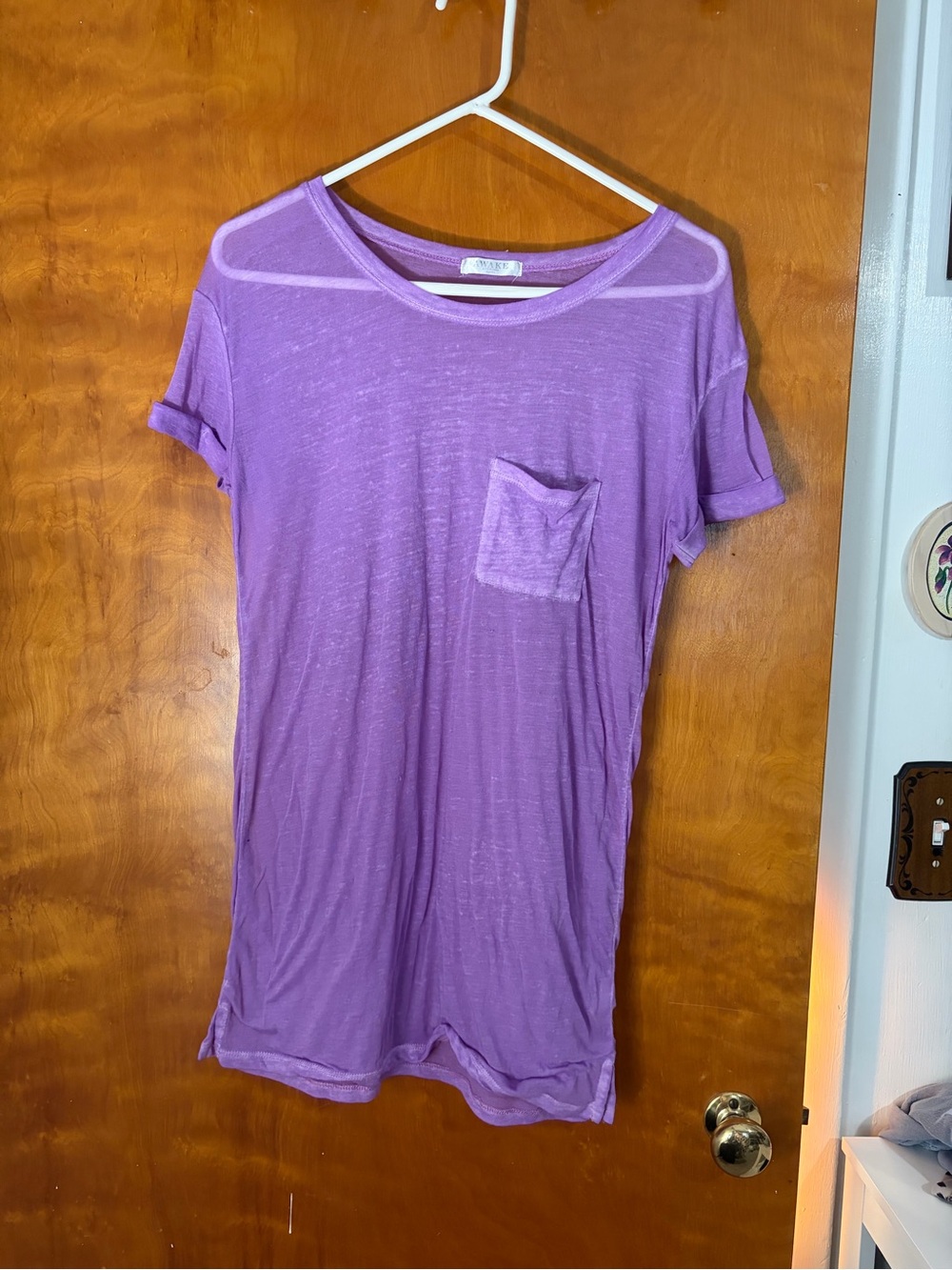 Awake Lavender Short Sleeve Pocket Tee